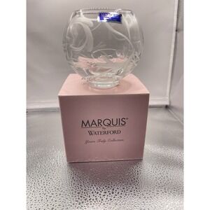 Waterford Crystal Candle Holder Marquis Yours Truly Round Votive Tea Light Sign‎